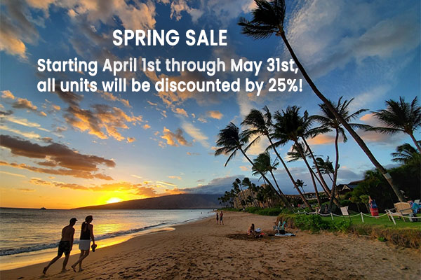 SPRING SALE! April 2024: There’s still time to book!